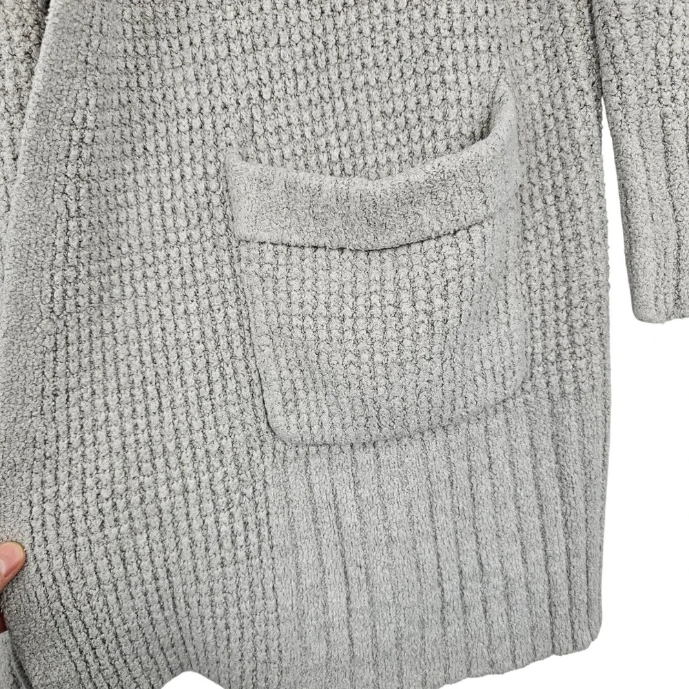 Barefoot Dreams CozyChic Lite Gray Open Front Cardigan Sweater‎